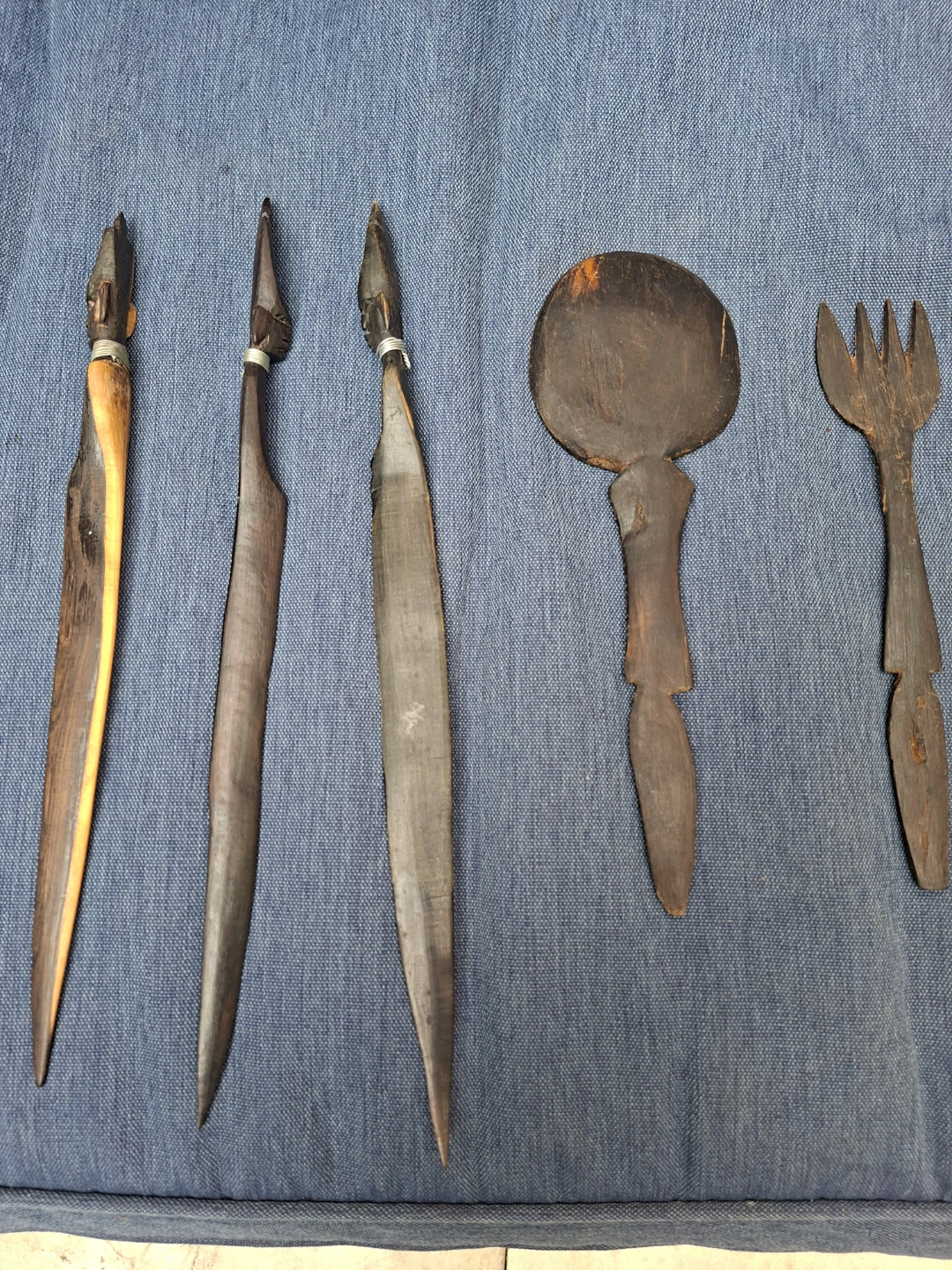Set of 5 Hand-Carved Wooden Utensils - photo 2