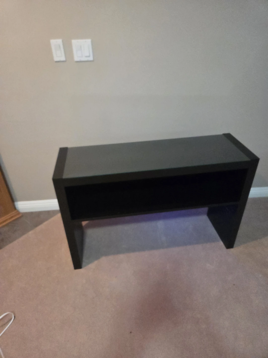 Black Console Table with Glass Top - photo 3