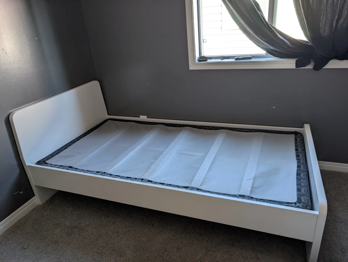 Ikea White Single Bed Frame - photo 3