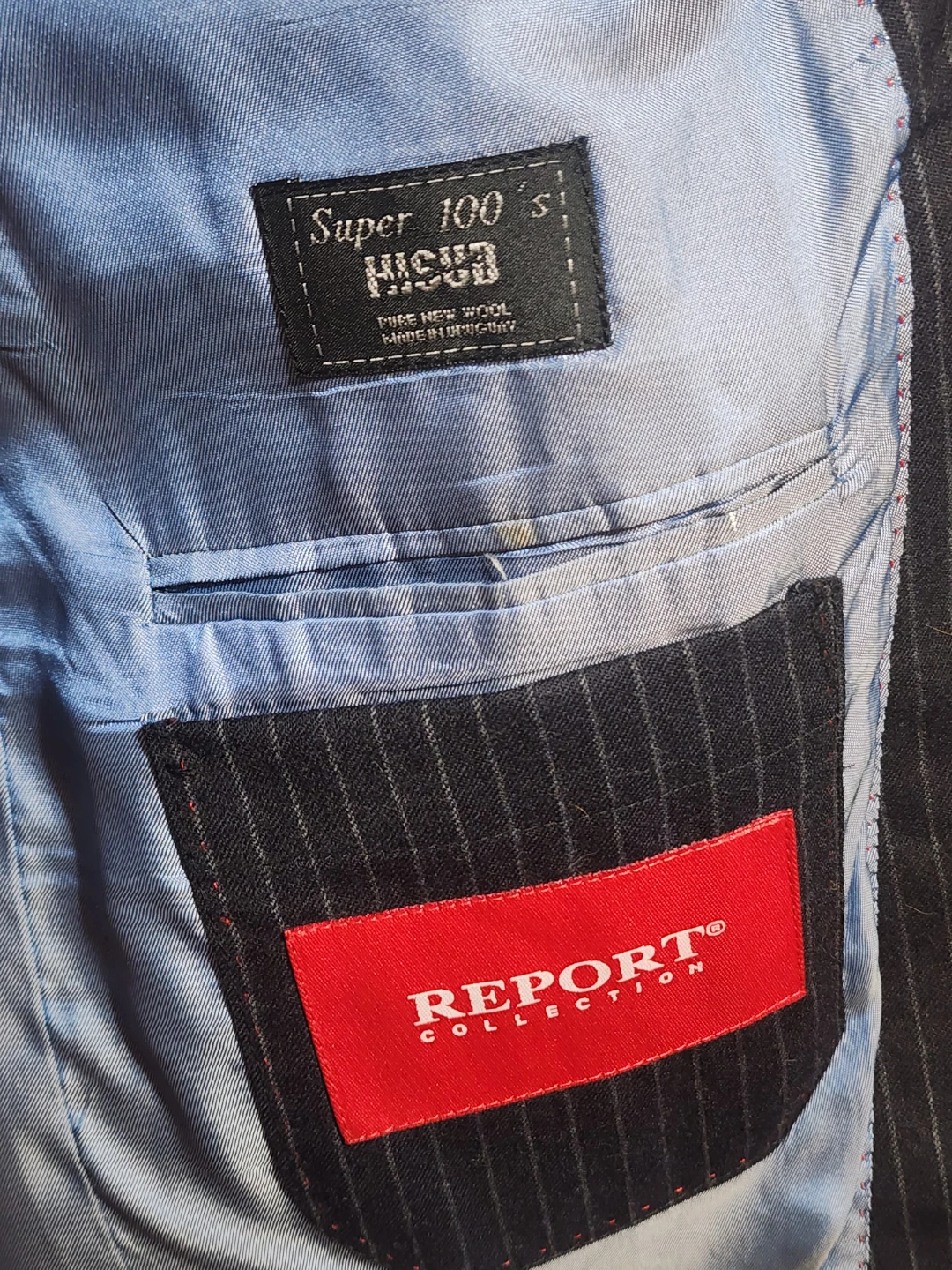 Super 100  Navy Blue Pinstripe Suit 42/36R - photo 3