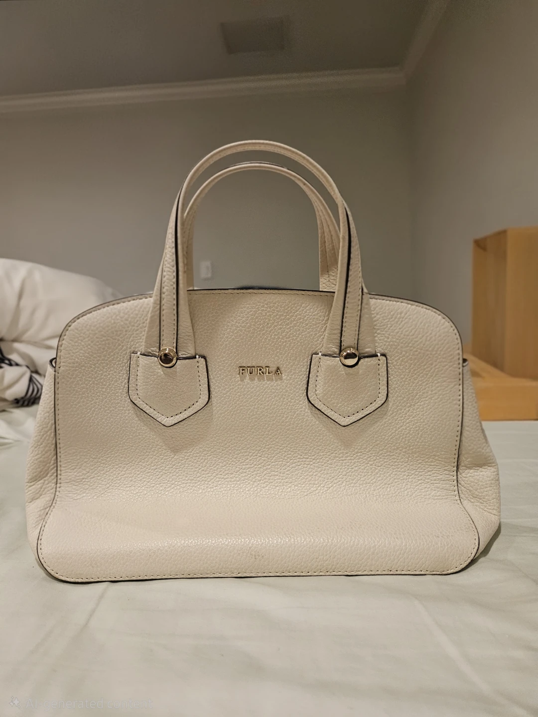 Furla white Leather Handbag