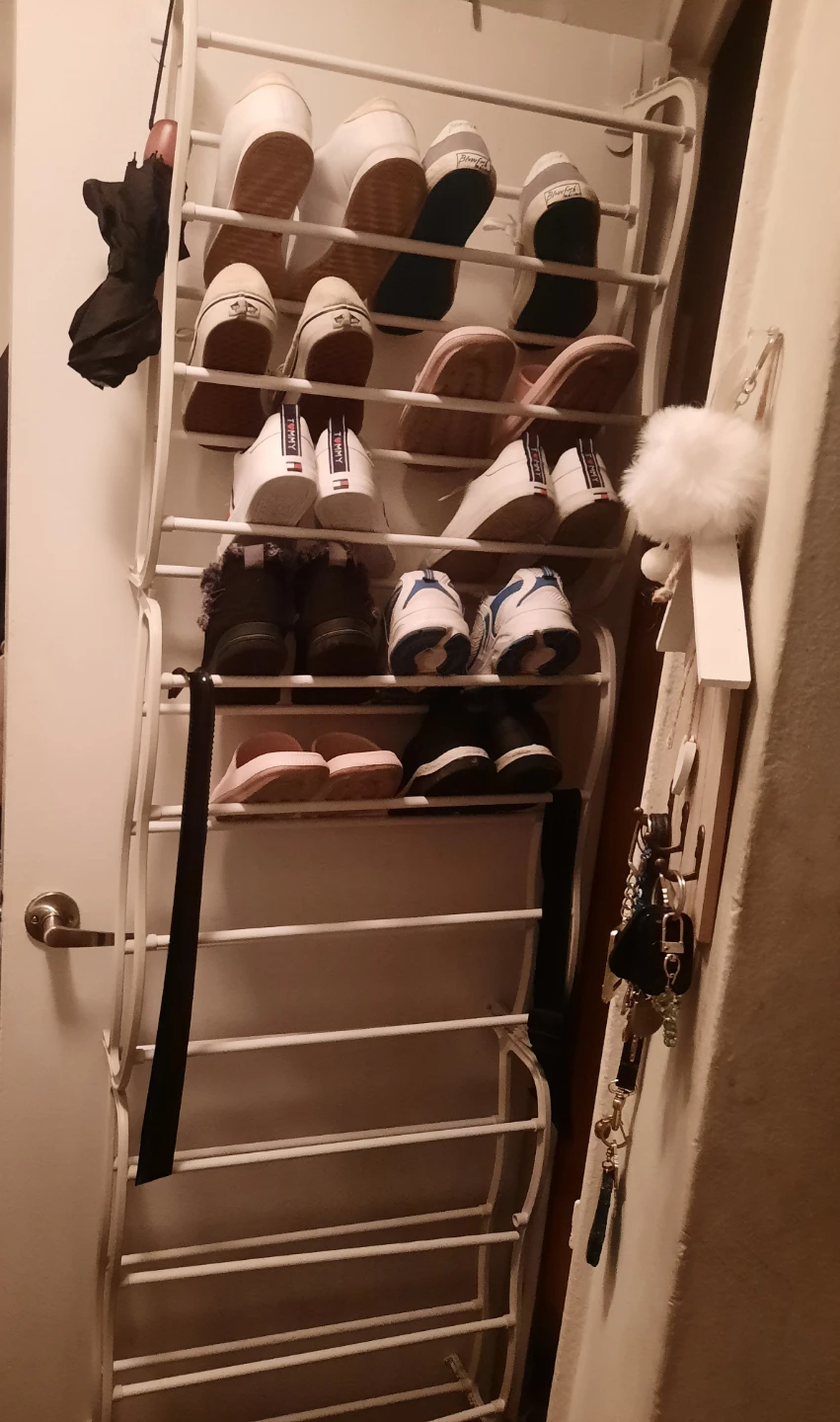 White 12-Tier Over-the-Door Shoe Organizer - photo 2