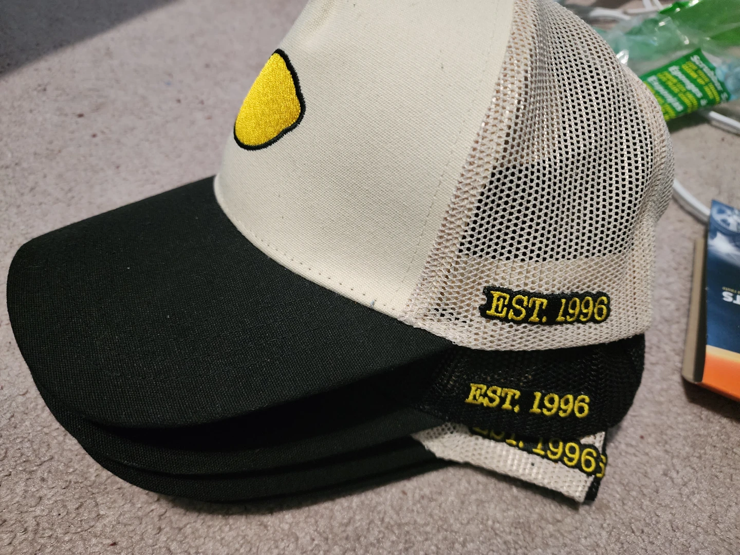 Mikes harder Hat collection 2 black and 2 cream