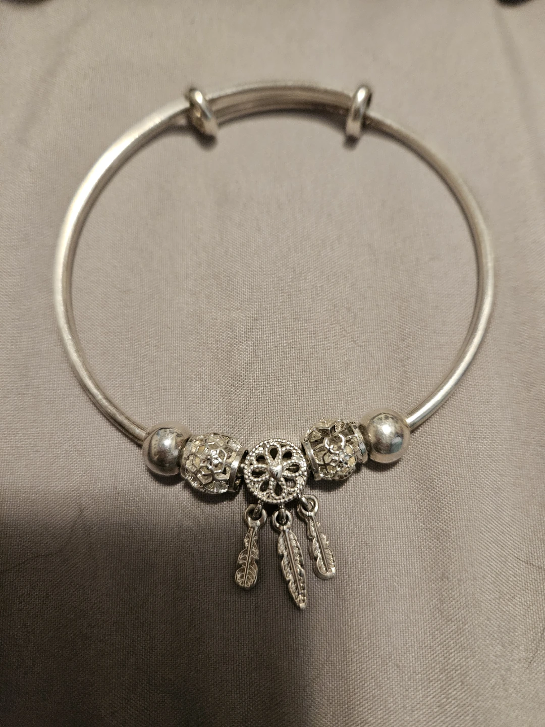 Pandora Bangle Bracelet with Dreamcatcher Charm
