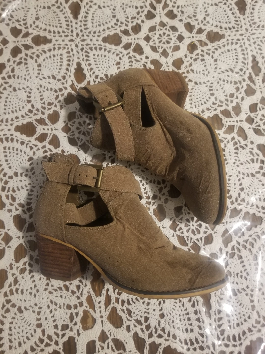 Harlow Tan Suede Ankle Boots Size 8 - photo 2