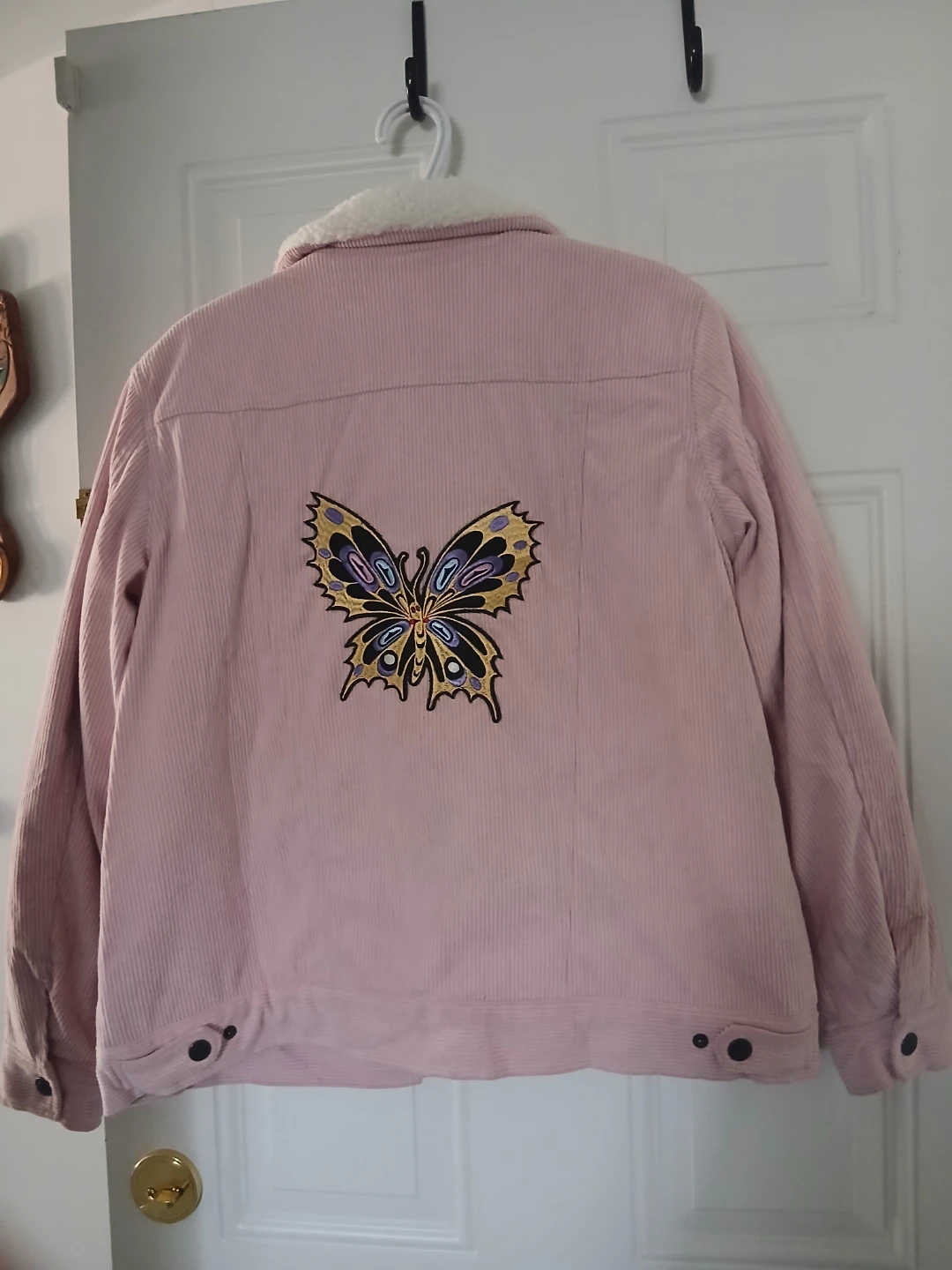Magcomsen Pink Corduroy Jacket with Butterfly Embroidery - photo 3