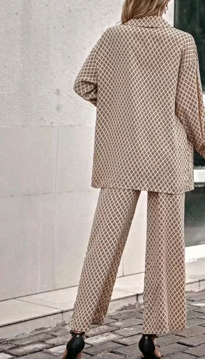 Co-ord set (Pattern Button-Up Shirt and Pants Set) - photo 4