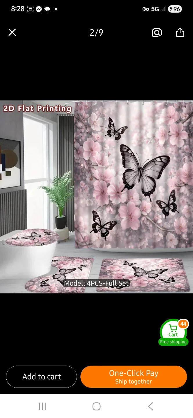 NEW 4-Piece Butterfly and Floral Bathroom Set 🦋 - photo 3