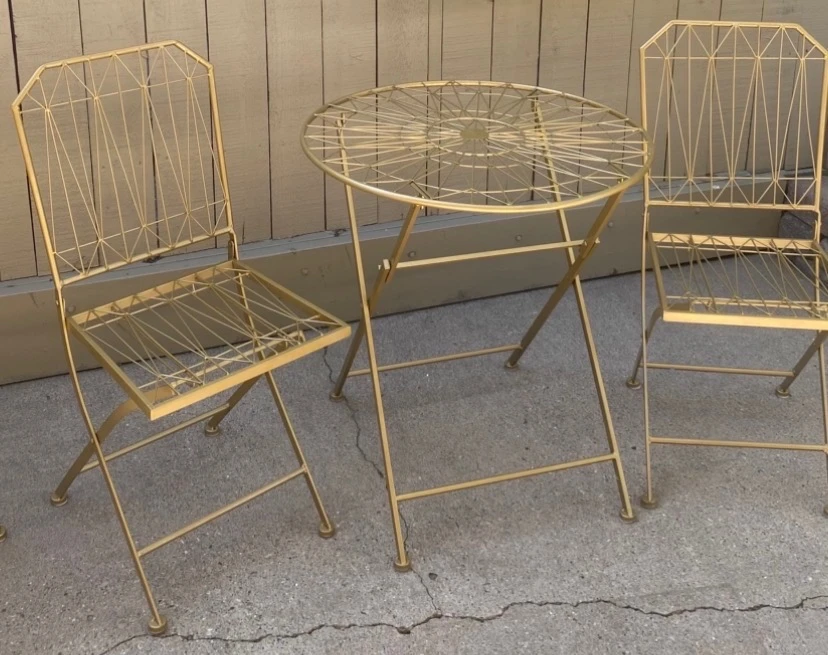 matching Bungalow Rose Gold Geometric Bistro Sets - photo 4