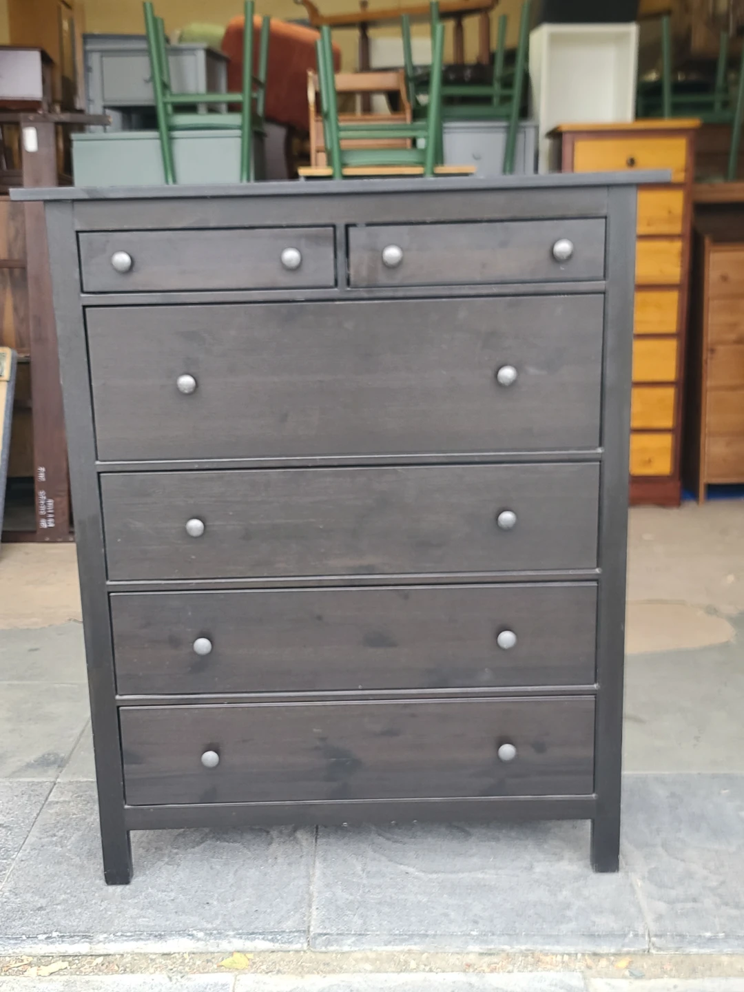 IKEA Hemnes 6-Drawer Chest, Black-Brown