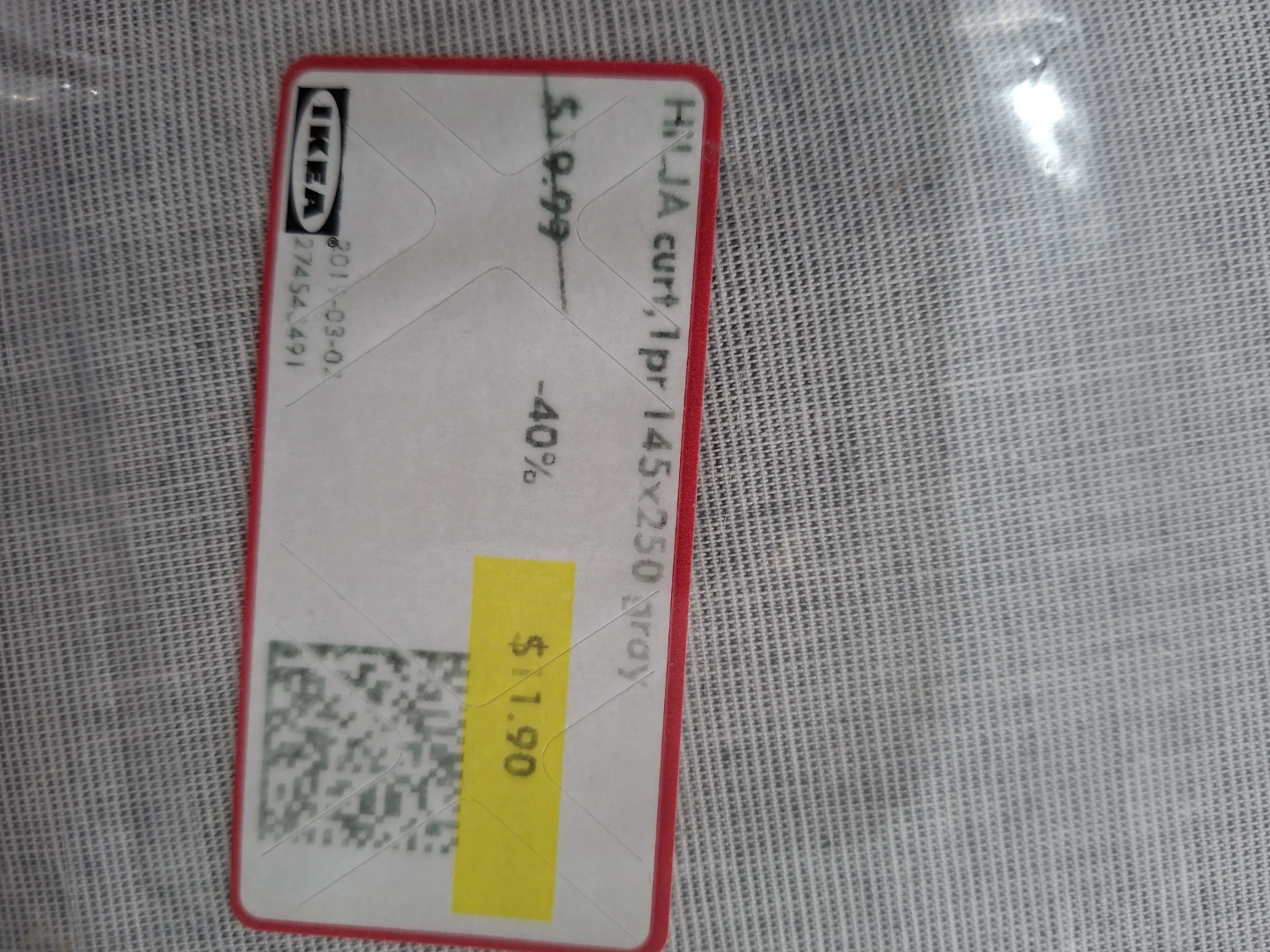 IKEA HILJA Curtain, 1 Pair, Grey
