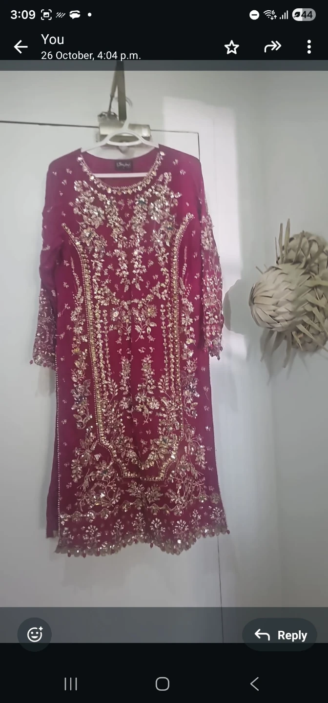 Embroidered Maroon Formal Salwar Kameez - photo 3