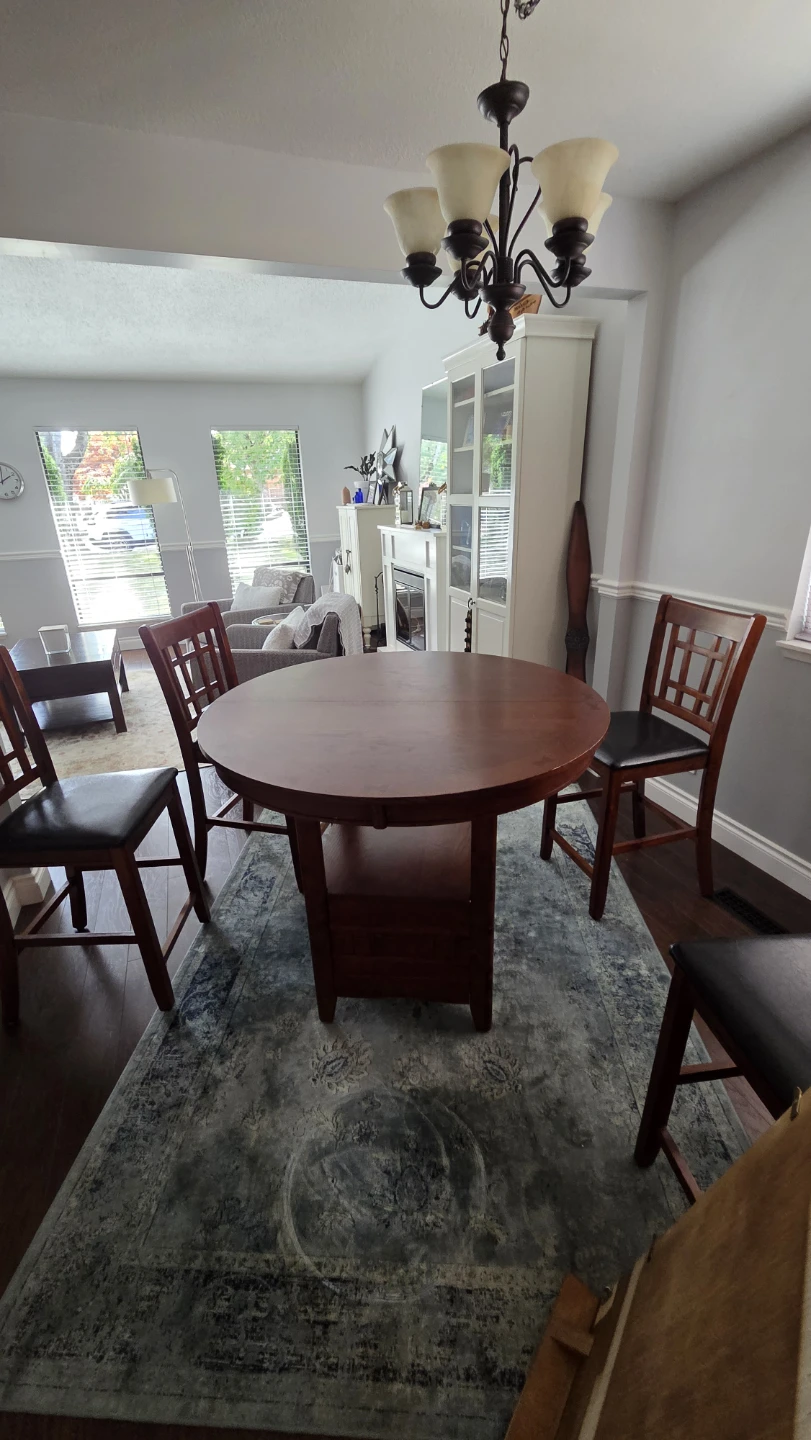 Wooden Counter Height Dining Set with 4 Chairs - photo 4