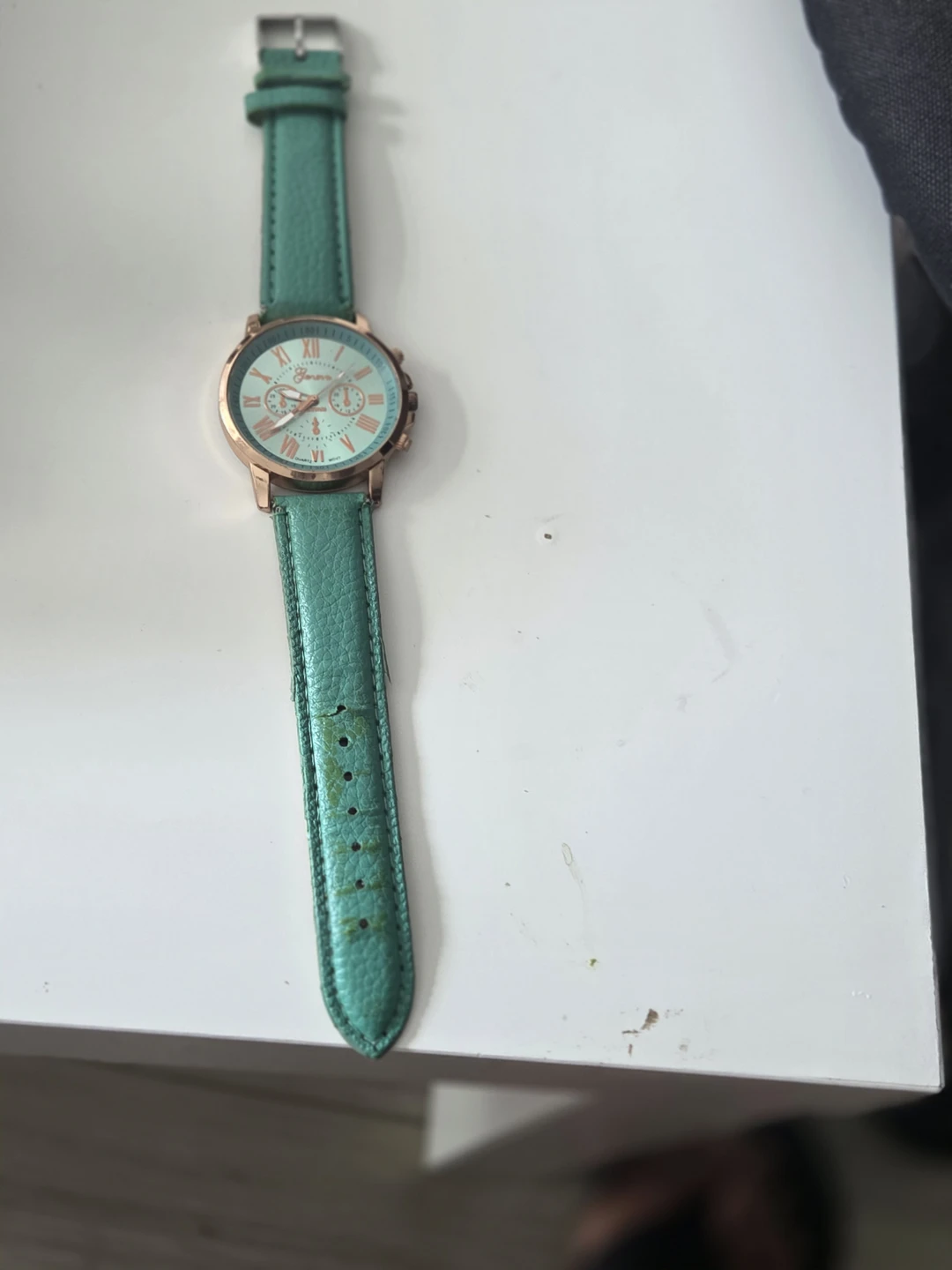 Geneva Quartz Watch - Teal Leather Band - photo 3