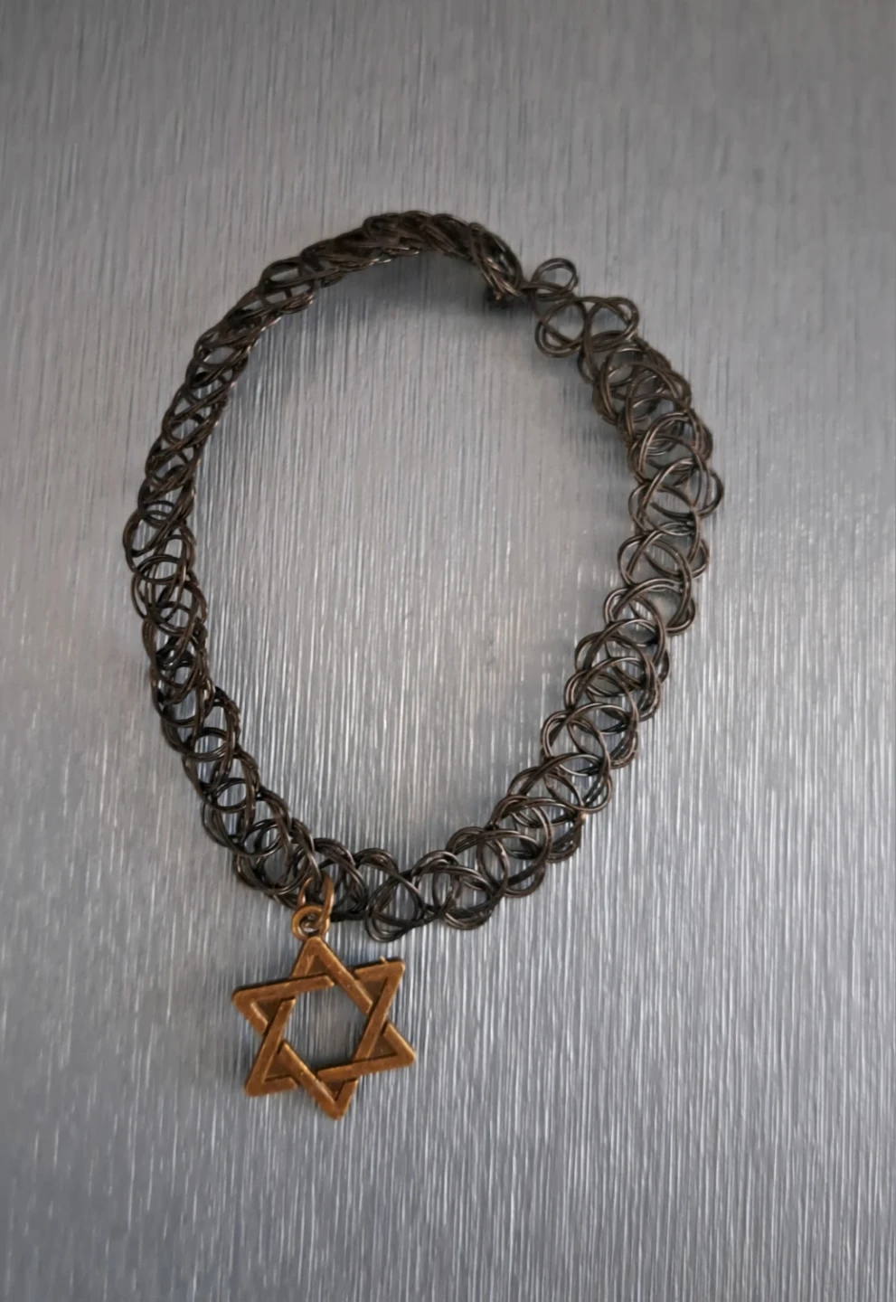 Black Star of David Tattoo Choker Necklace - photo 2