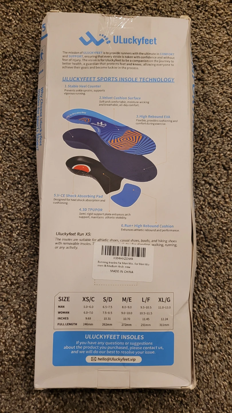 ULuckyfeet Run X5 Running Insoles - photo 2