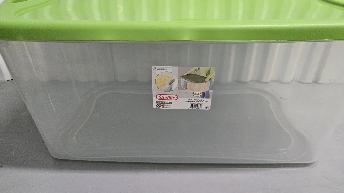 Sterilite 120 Qt EZ Carry Storage transparent Bin