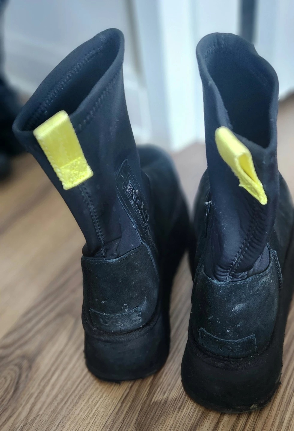 UGG Black Platform Ankle Boots size  8