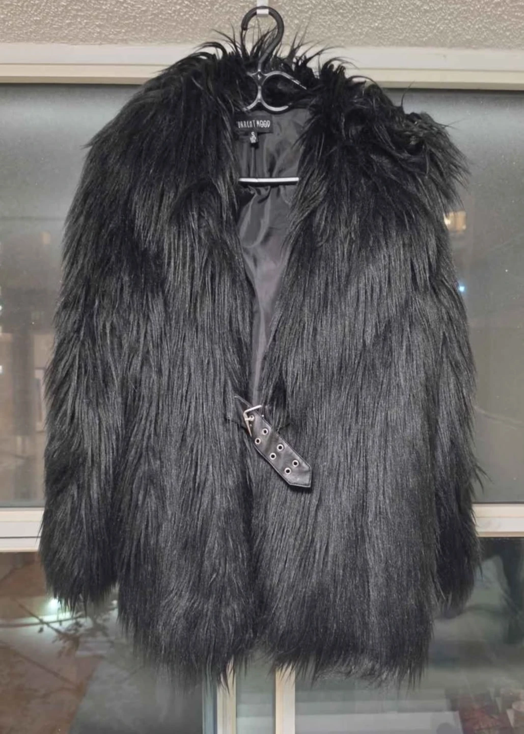 Current Mood black faux fur jacket