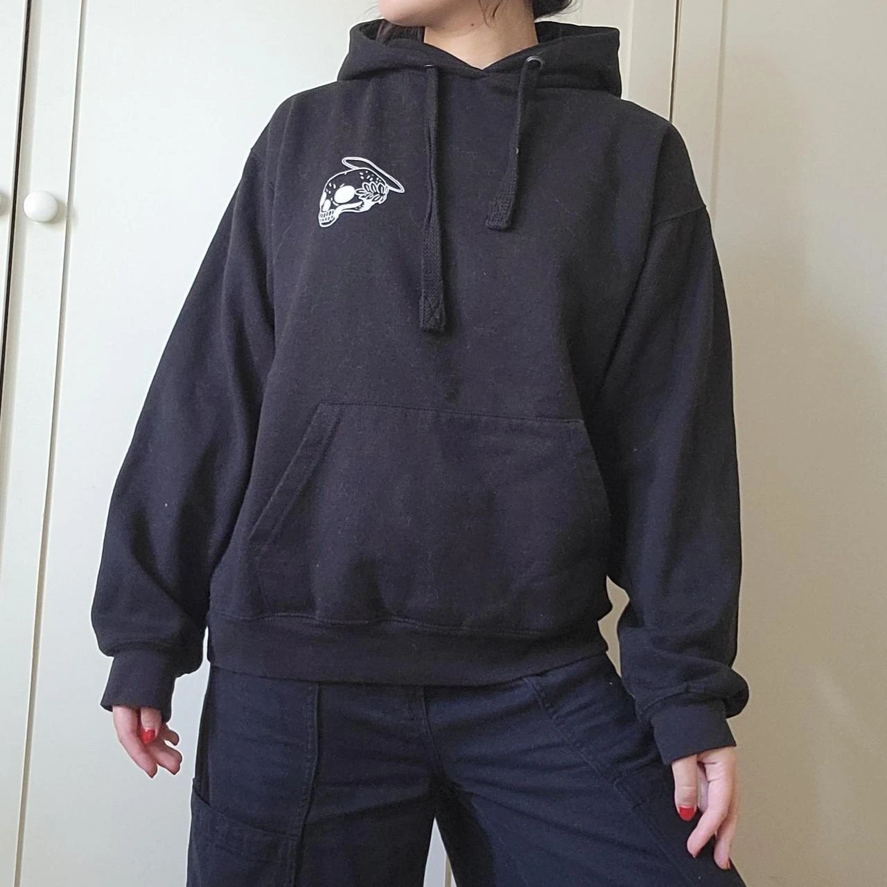 Screenprinted skeleton hoodie - photo 5