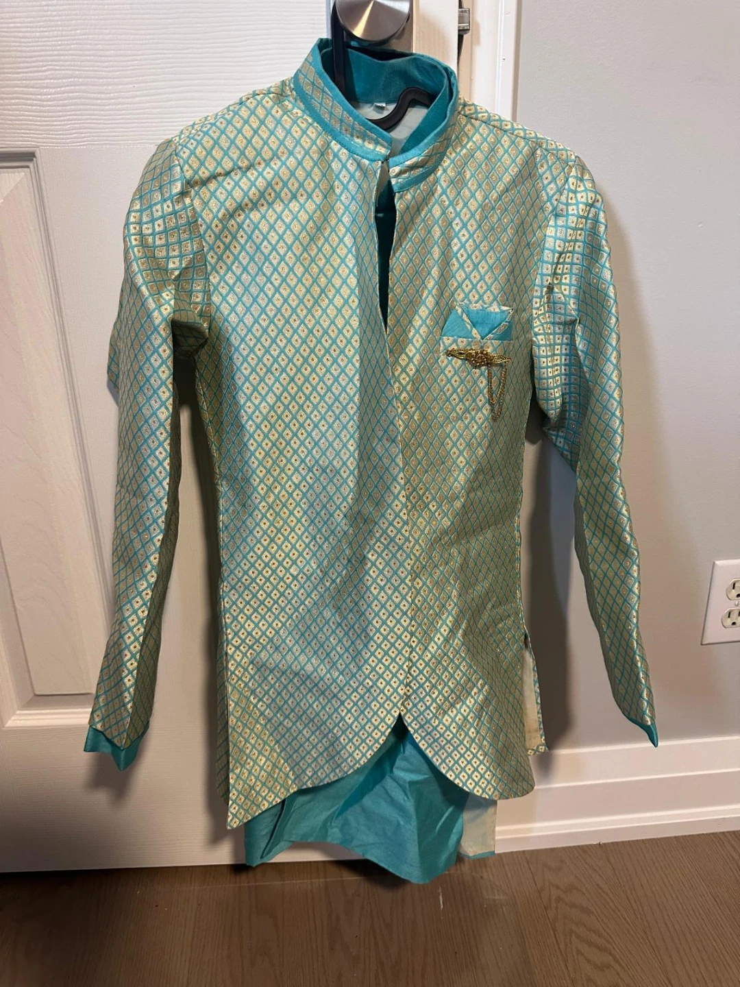 Ahhaaaa Boys Traditional Teal Outfit