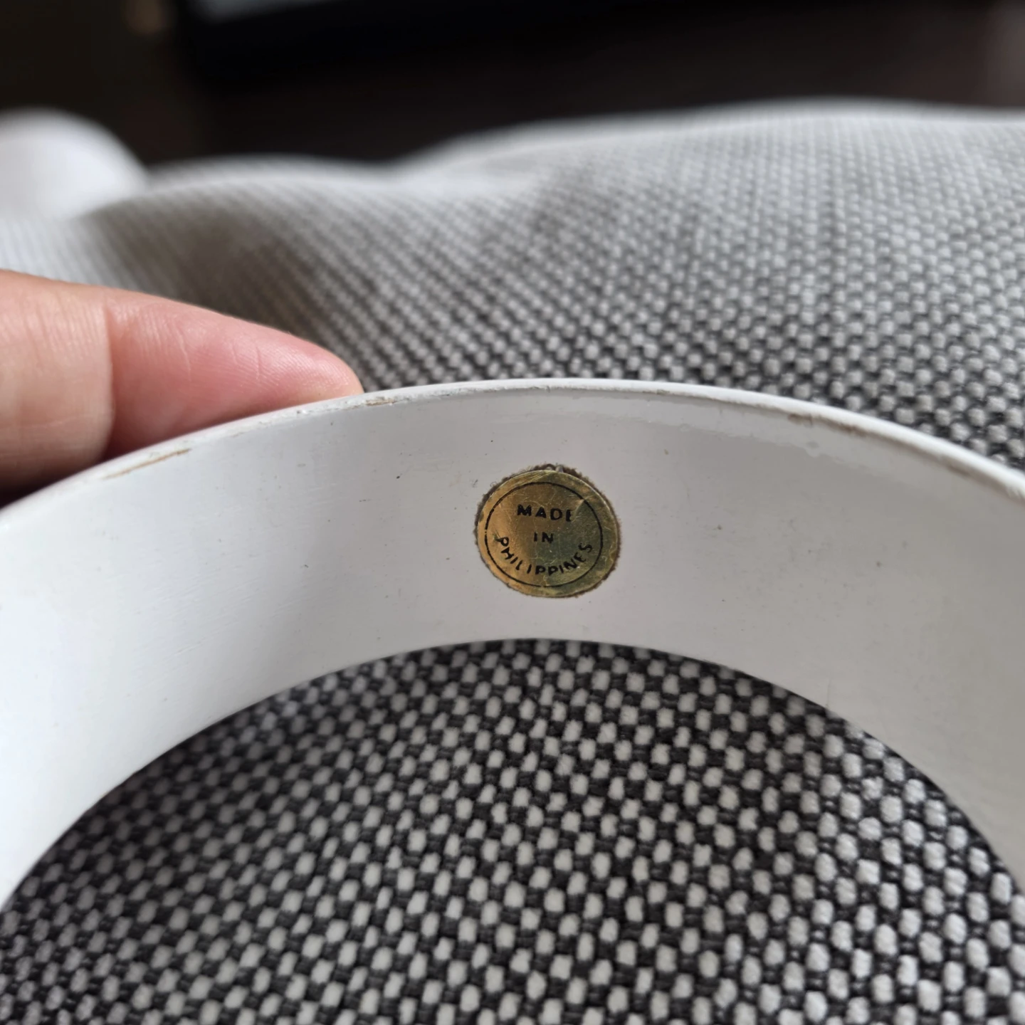Vintage Bangle Bracelet - Black & White Pattern - photo 2