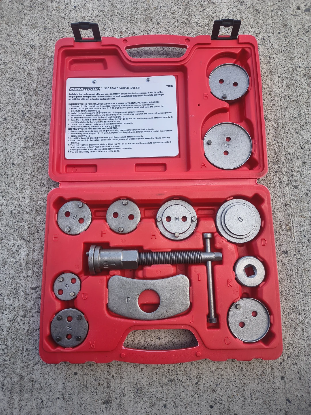 OEMTOOLS Disc Brake Caliper Tool Set 77500 - photo 3