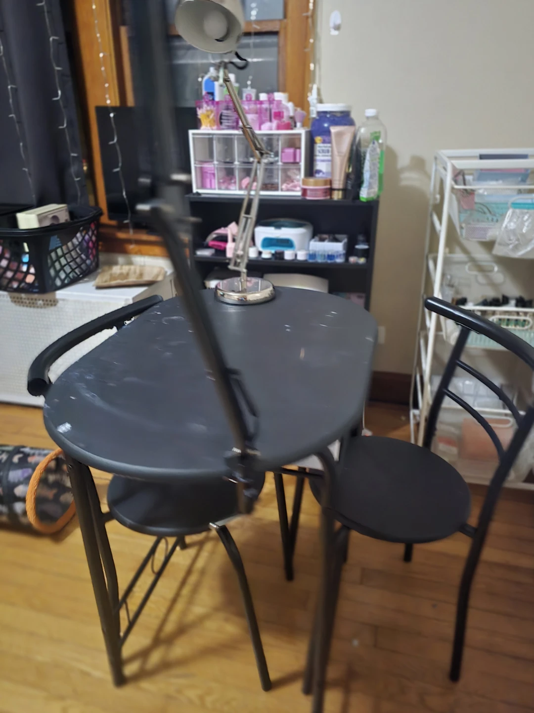 Black Manicure Table with Matching Chair - photo 2