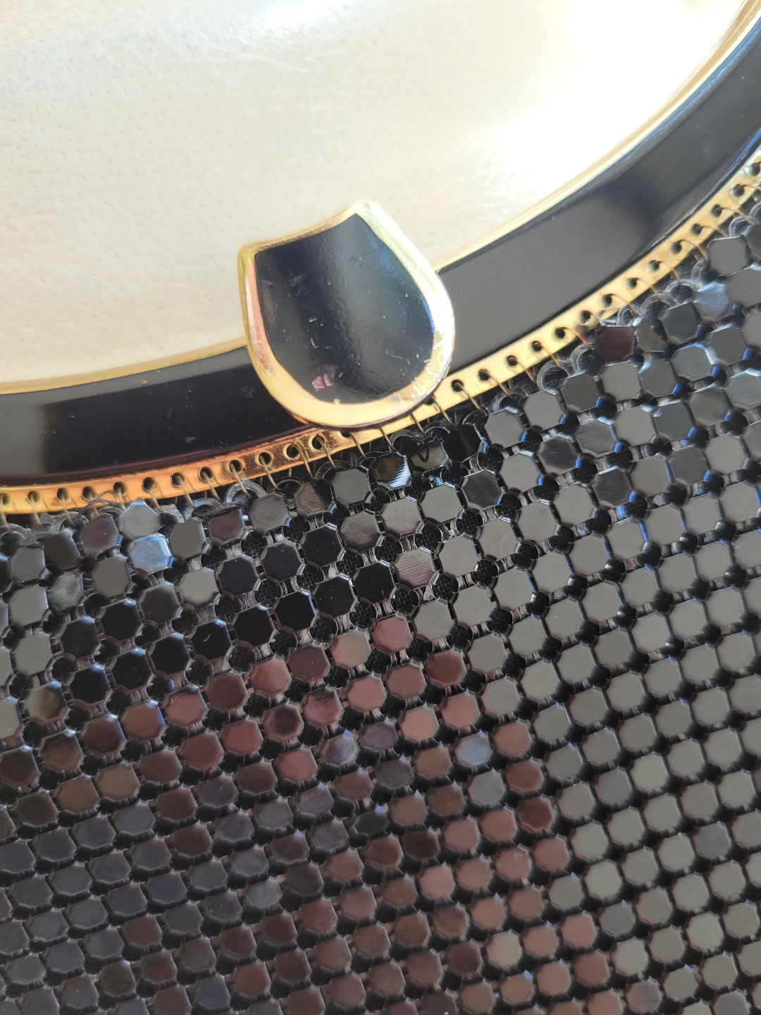 Vintage Black Mesh Clutch/Shoulder Bag - photo 2