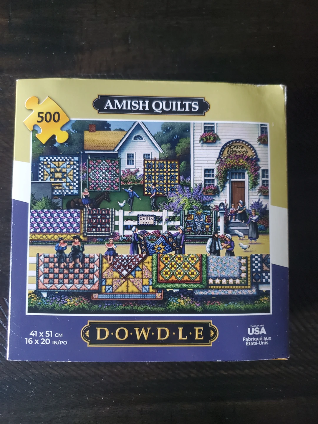 Dowdle Amish Quilts 500 Piece Puzzle 🏈