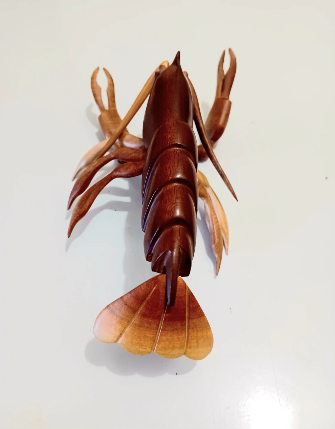 Large Handcrafted Wooden Lobster Sculpture - photo 3