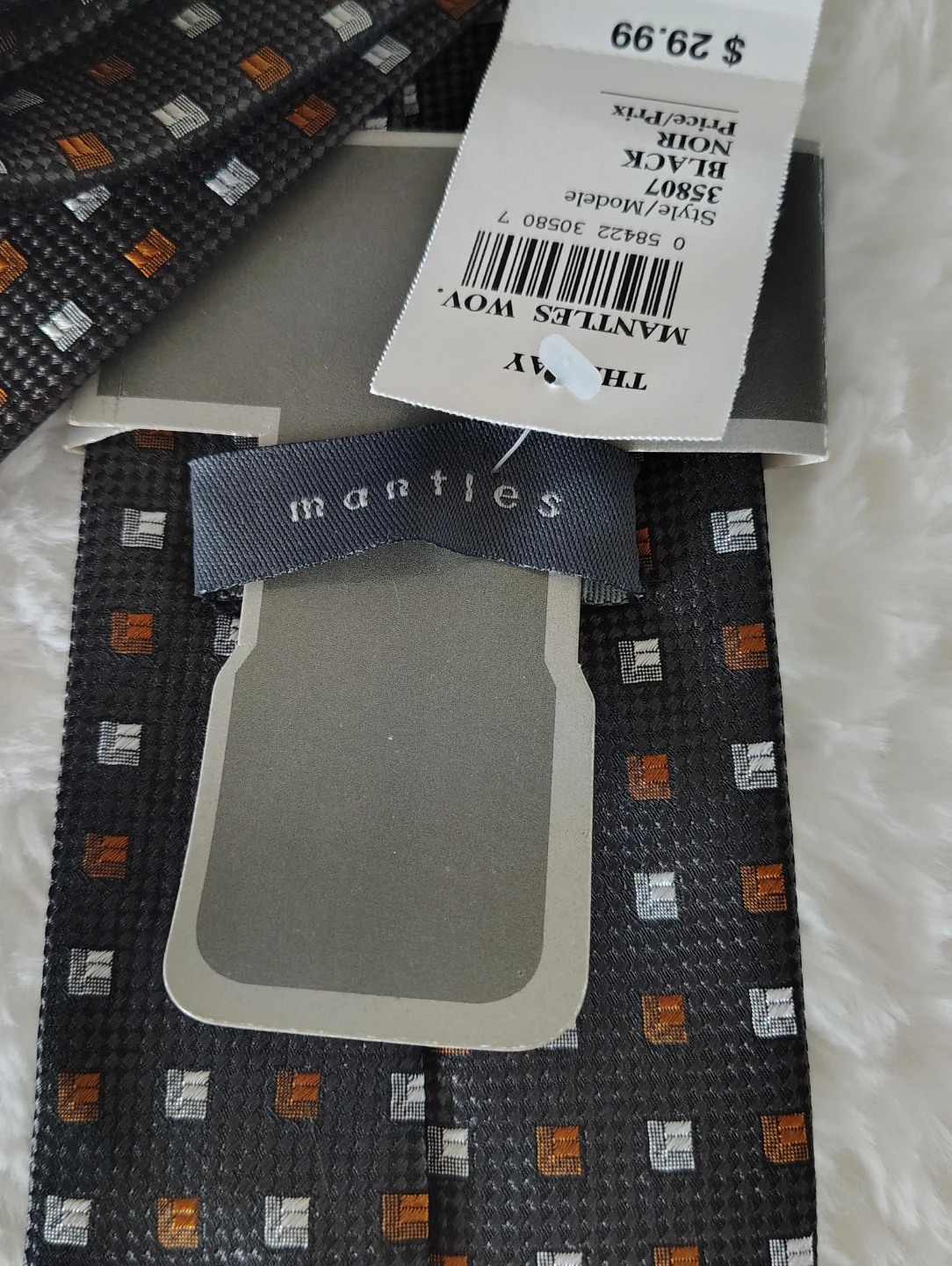 Mantles Black Patterned Men's Tie - photo 2