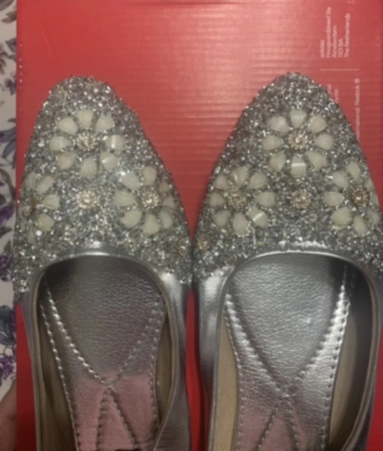Navrang Silver Embellished Ballet Flats 🏈 - photo 2