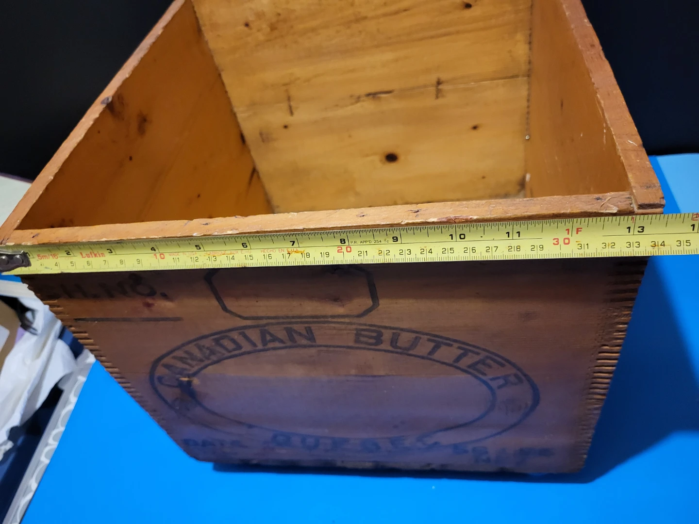 Vintage Canadian Butter Wooden Crate - photo 3