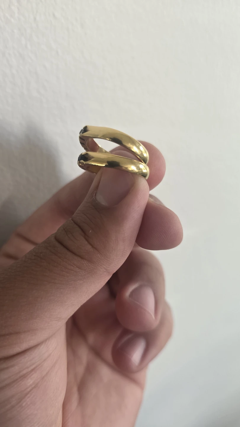 Two Vintage Womens Gold-Tone Stone Rings - photo 3