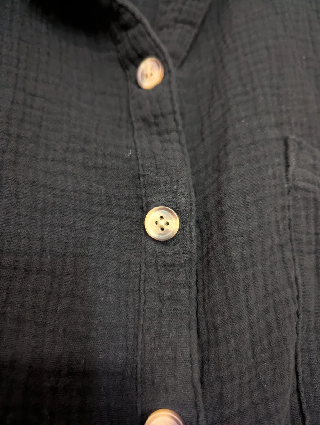 Guilty Black Button-Up Waffle Shirt - photo 2