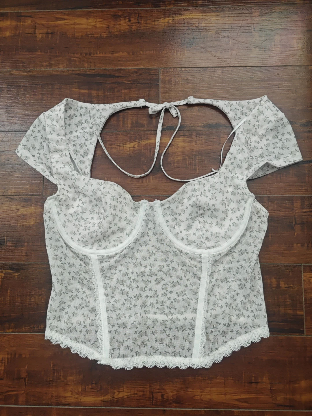 Floral Print Corset-Style Top