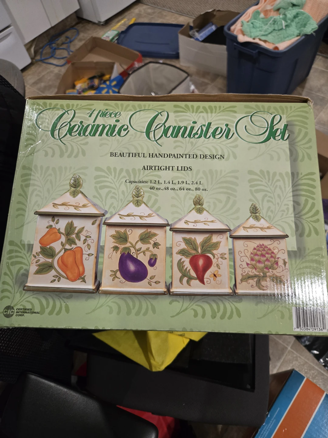 Certified International 4-Piece Ceramic Canister Set