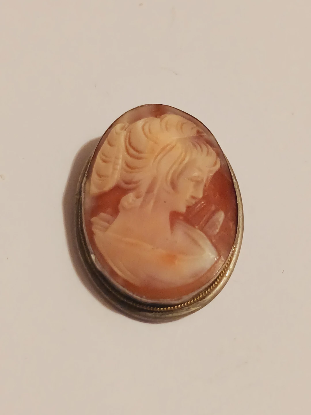 Antique 800 Silver Carved Cameo Pendant