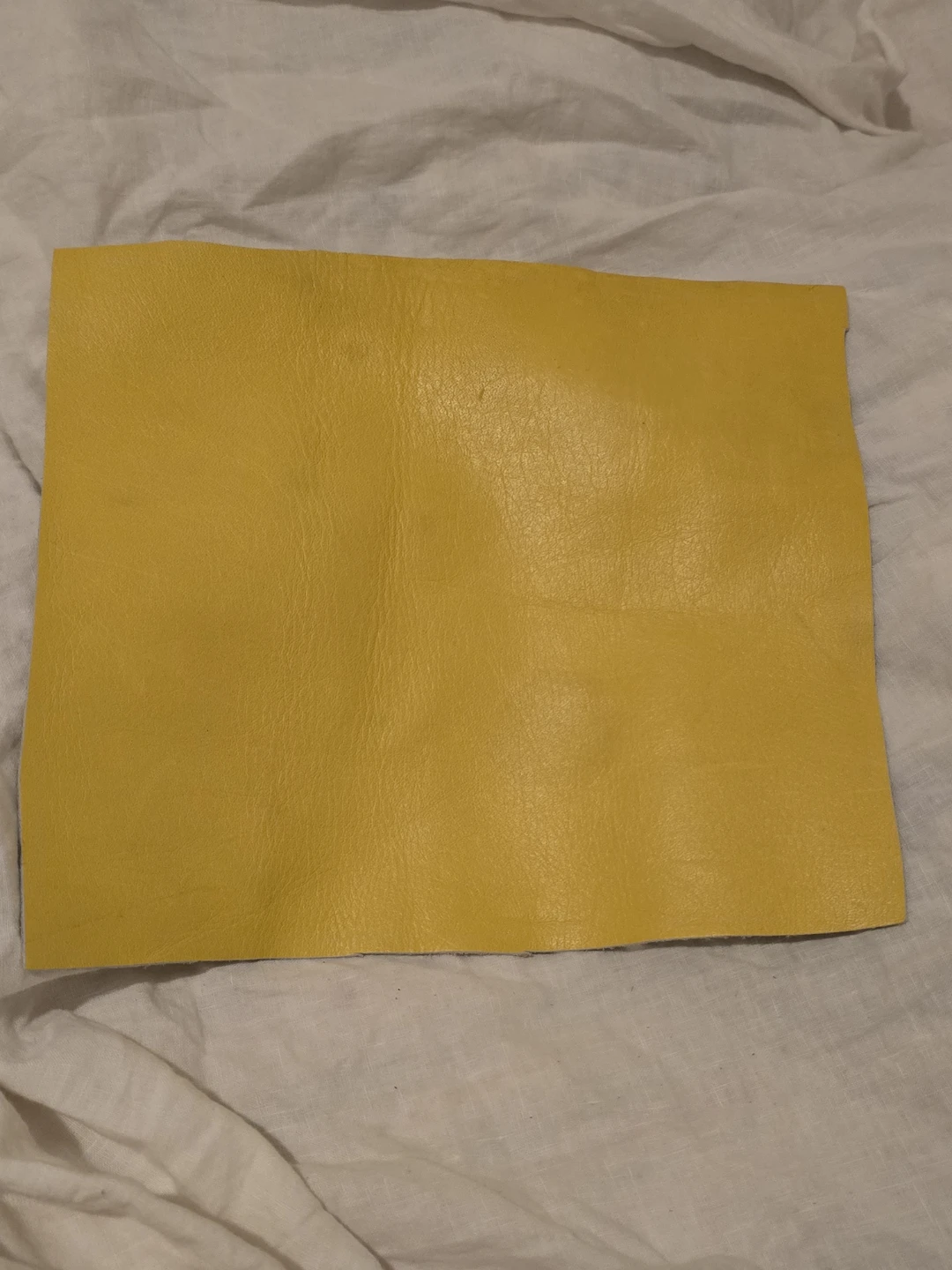 Yellow Suede Leather Piece  7x11in - photo 2