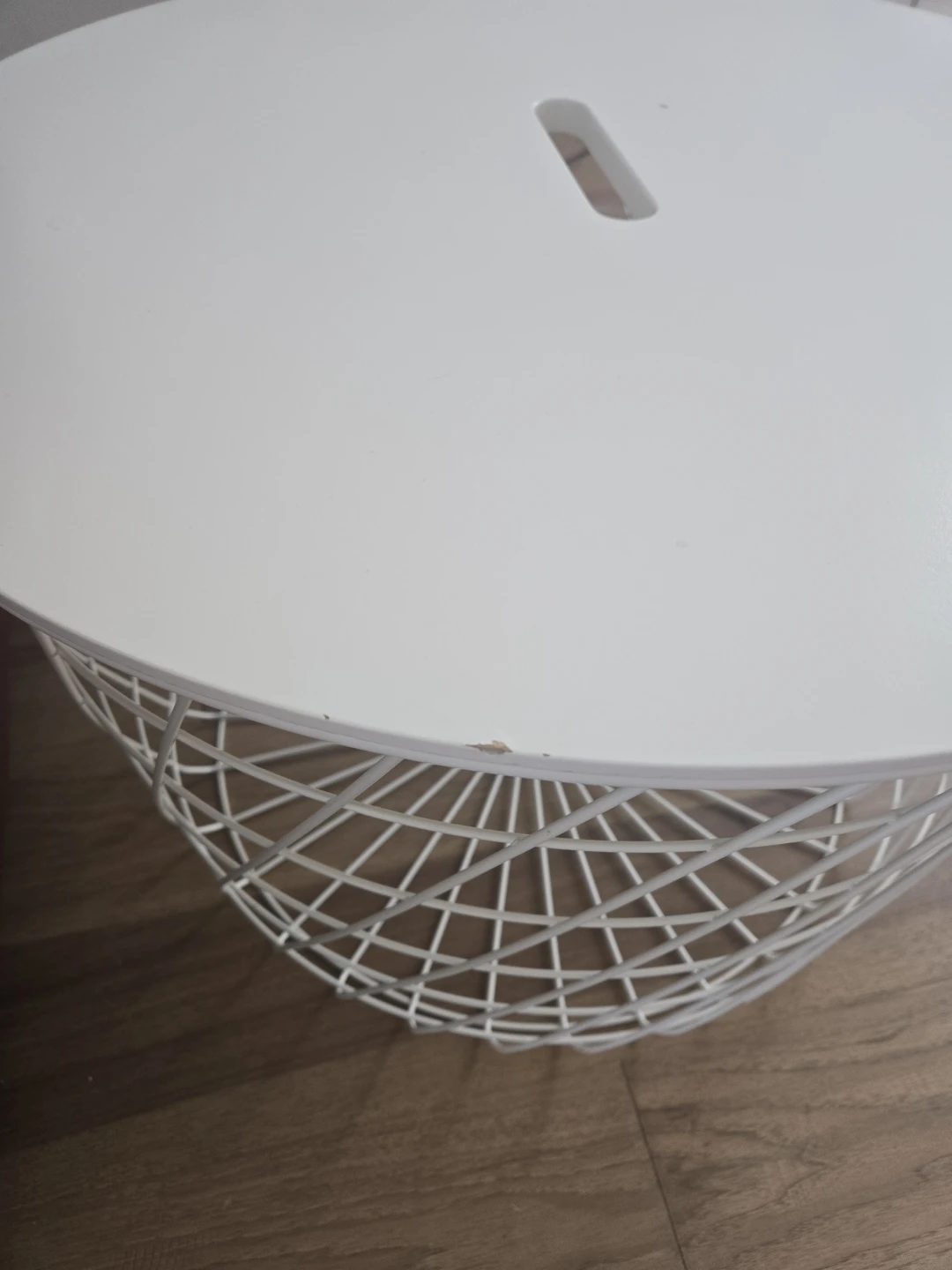 Ikea Round side table with basket storage - photo 2