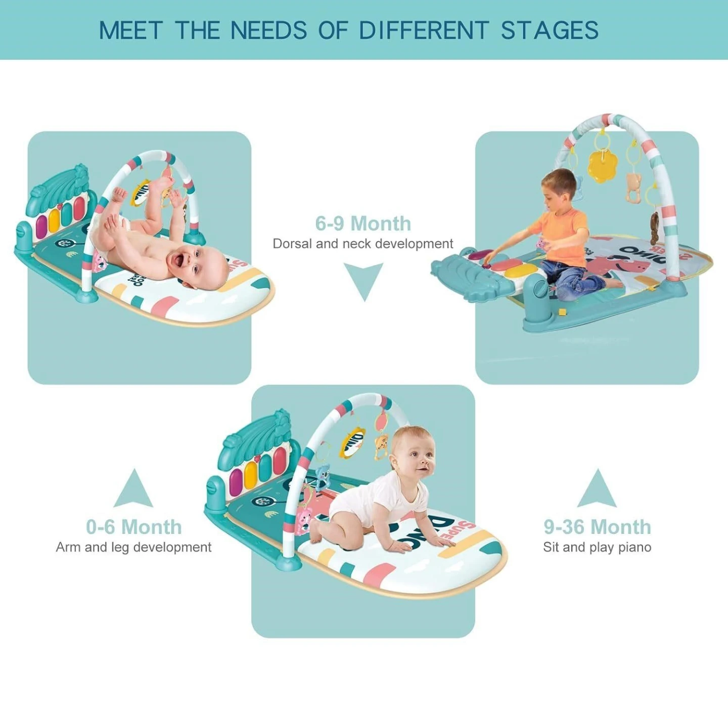 Baby Play Mat with Piano and Gym Arch - photo 2