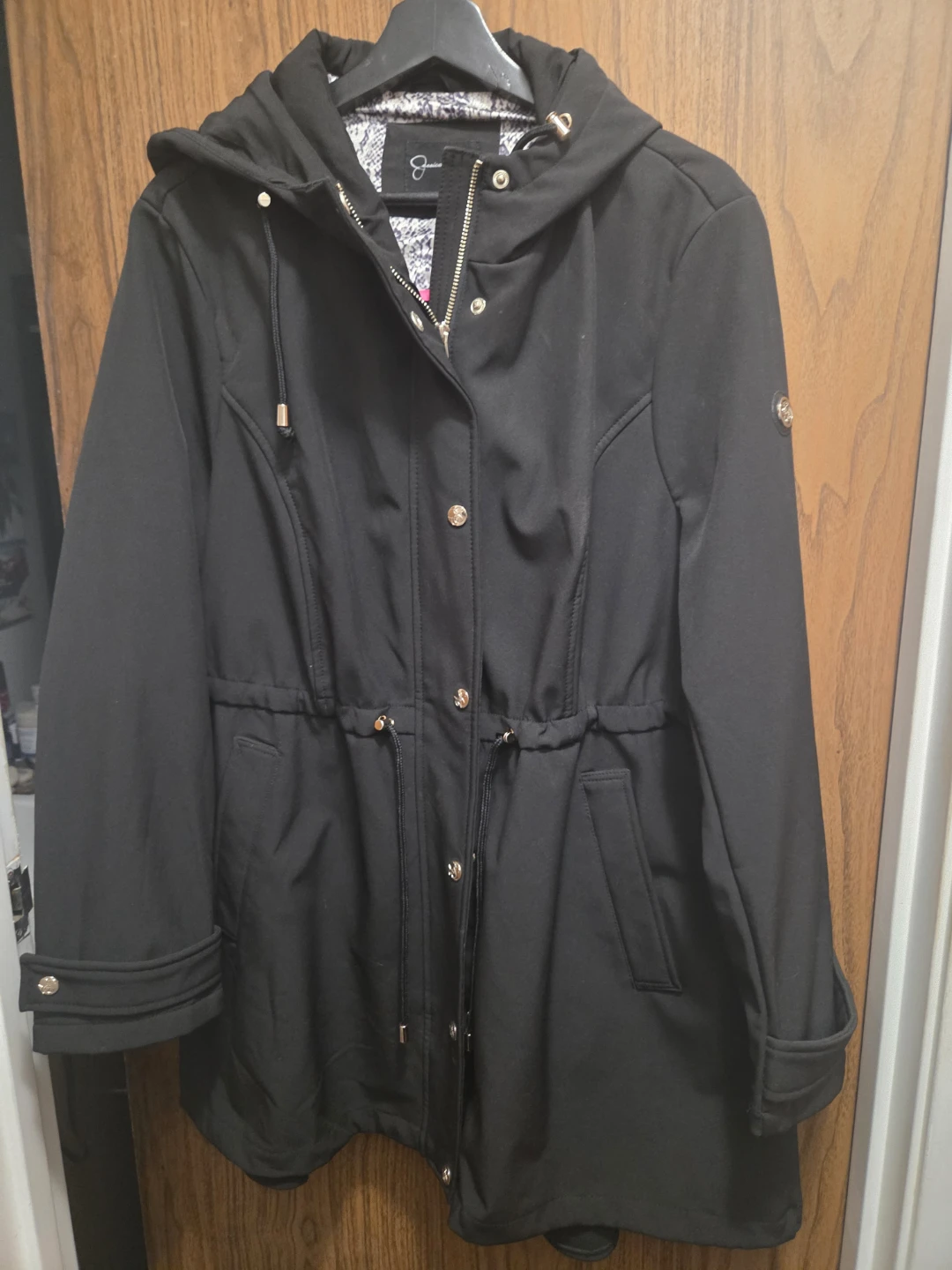 Jessica Simpson black hooded jacket