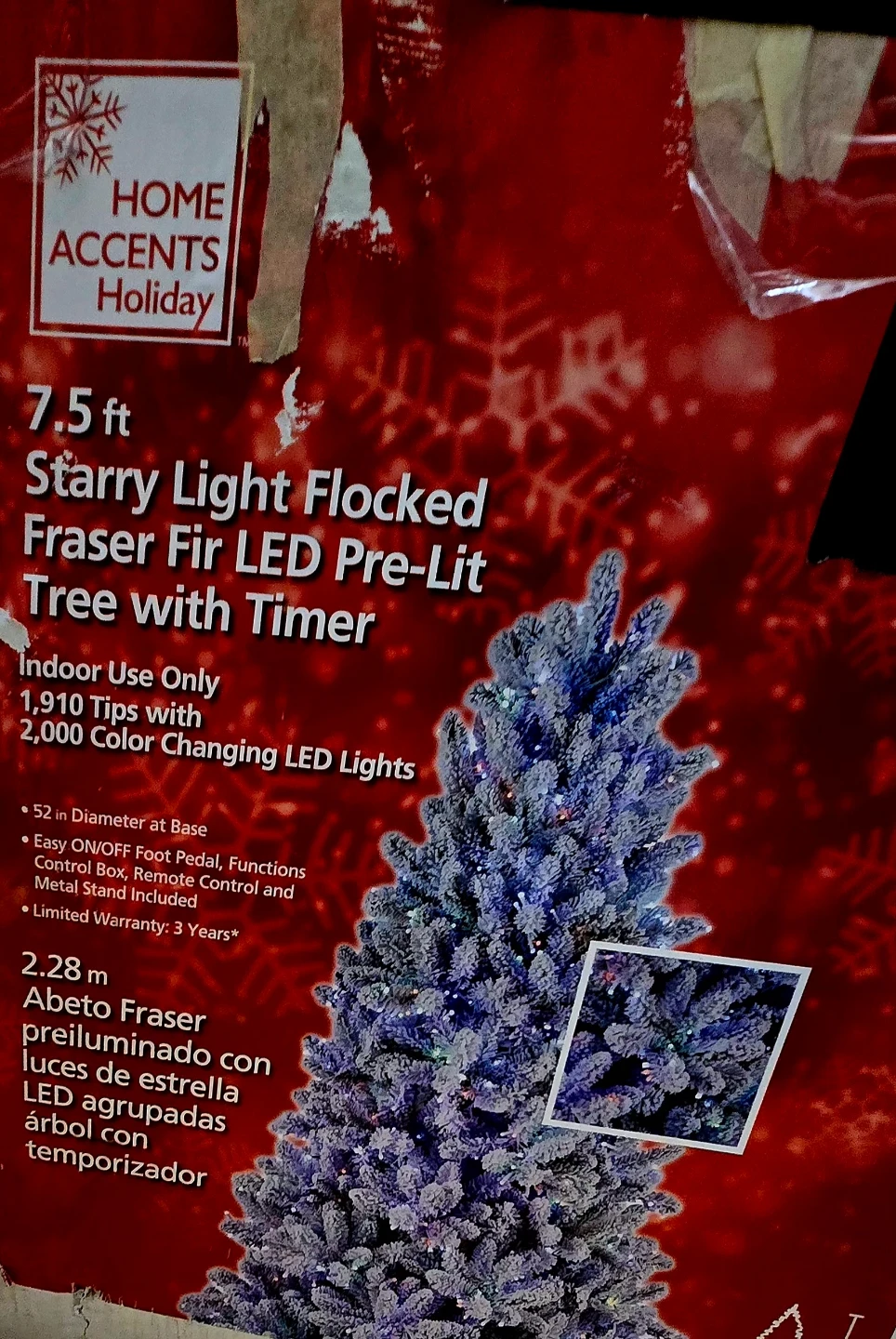 7.5 ft Home Accents Holiday Flocked Artificial Tree - photo 3
