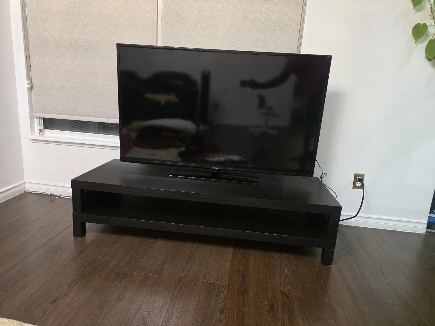 Ikea lack tv bench in black brown finish