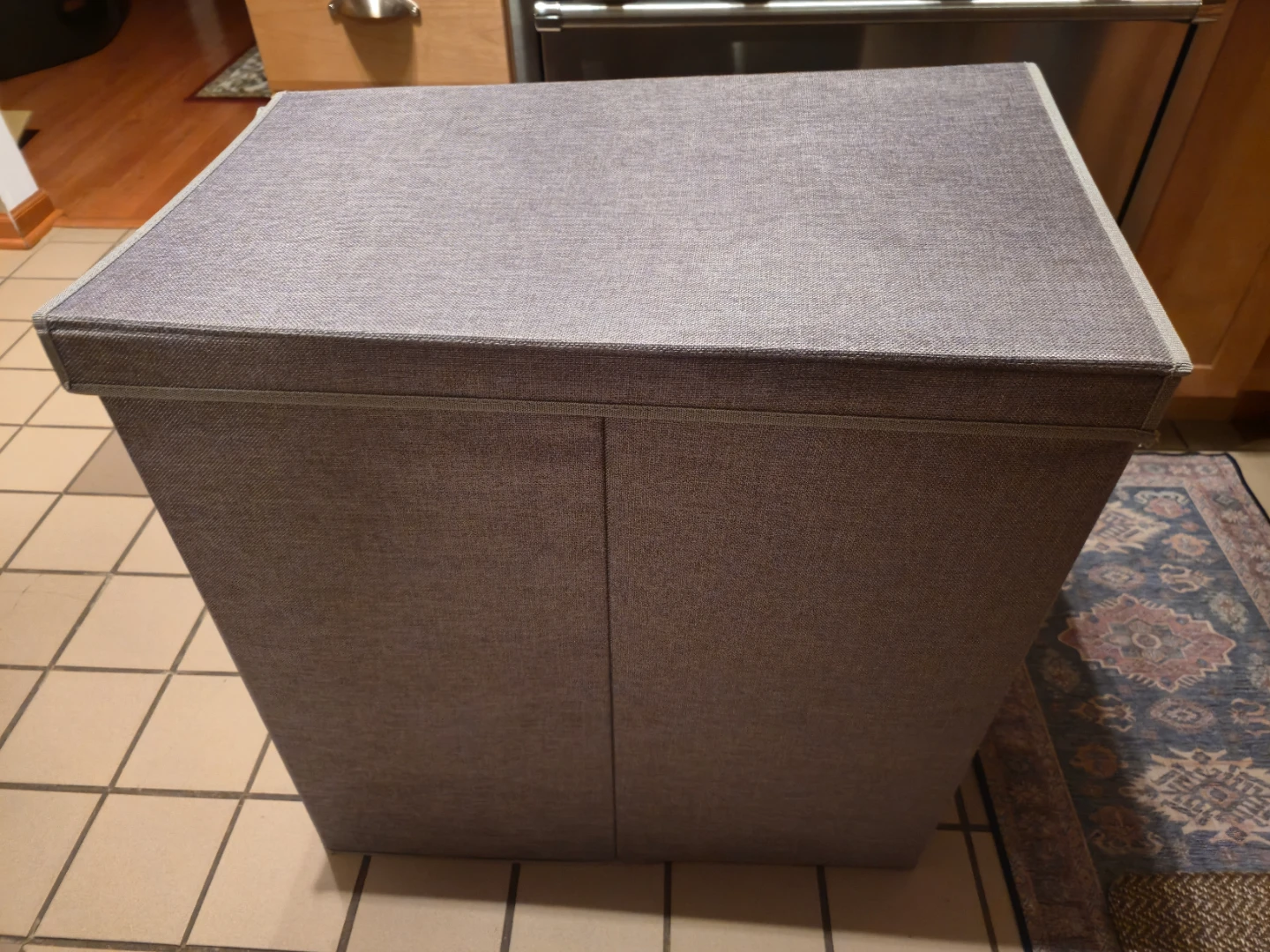 BirdRock Home Double Laundry Hamper – 2 Compartments – Gray - photo 4
