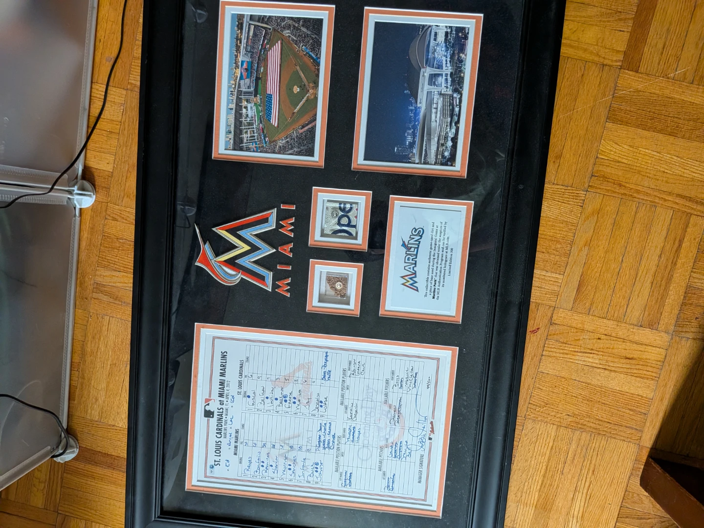 Miami Marlins Inaugural Game Framed Collectible baseball - photo 2