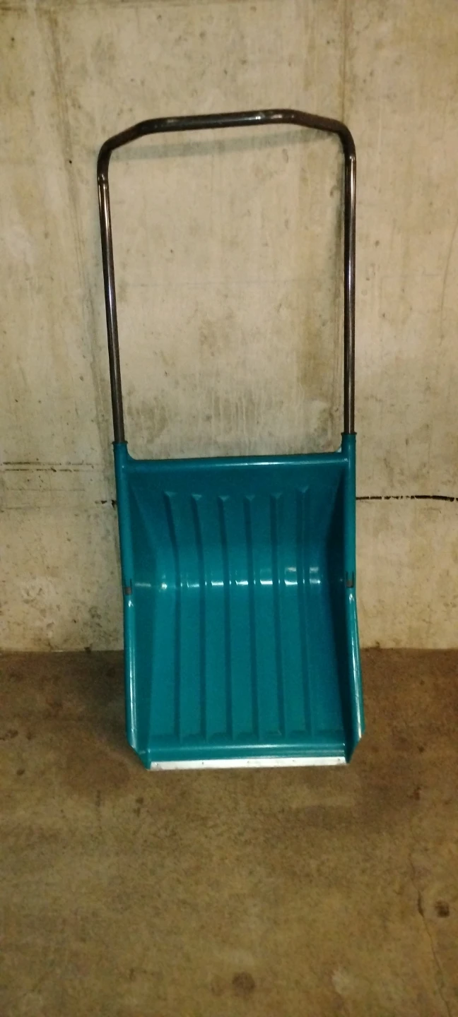 Teal Snow Shovel with Metal Handle