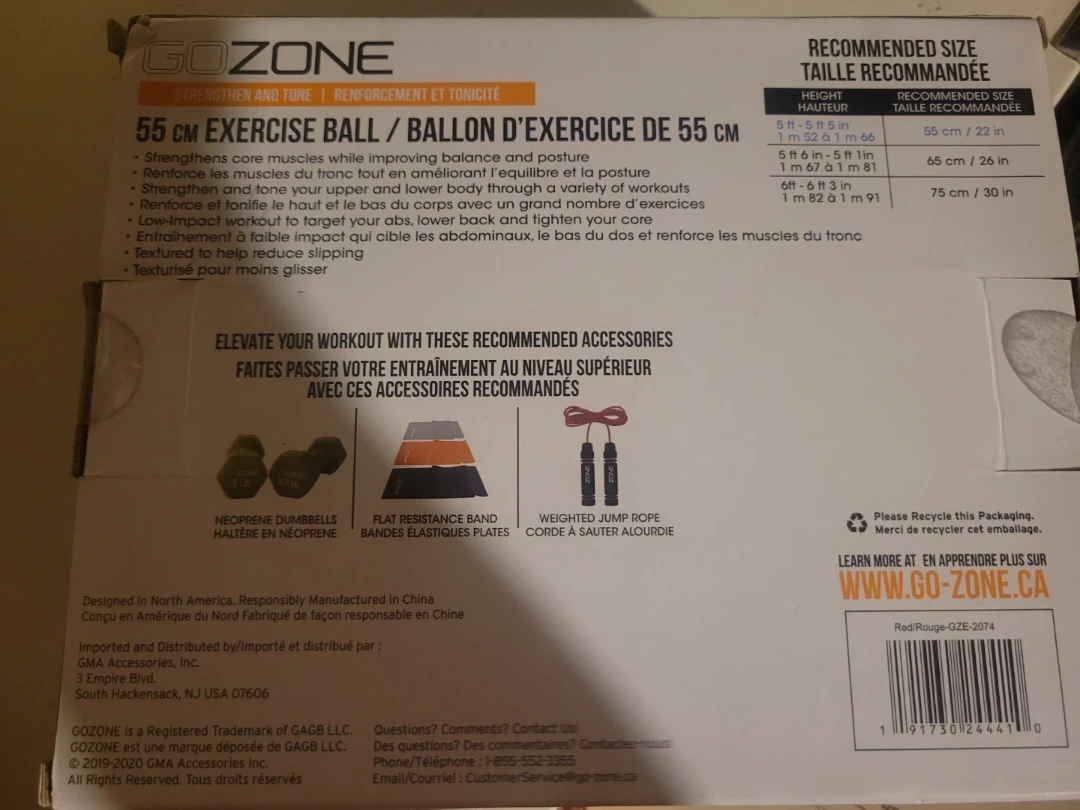 🏈 Gozone 55 cm Exercise Ball - photo 2