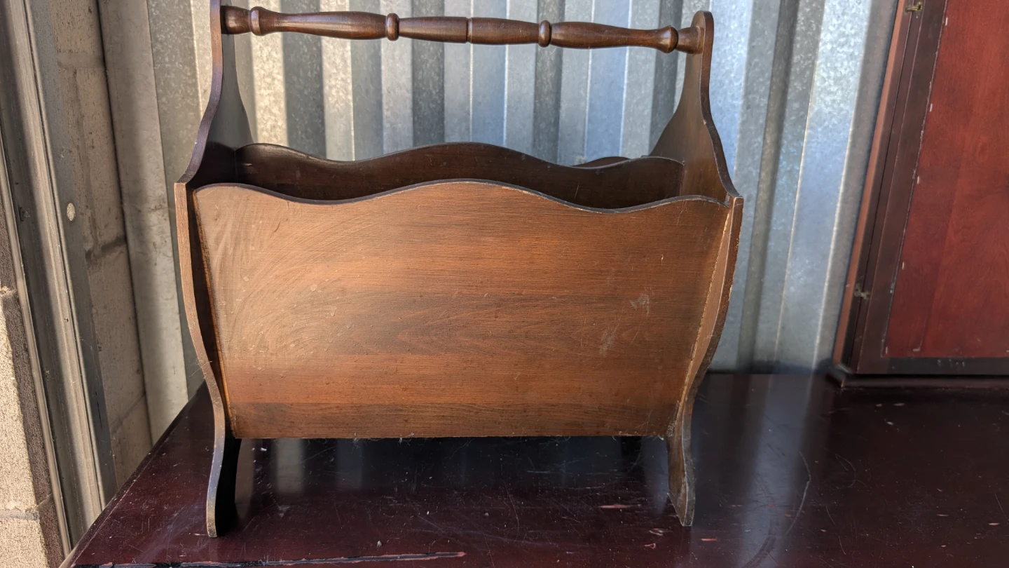 Vintage Wooden Magazine Rack